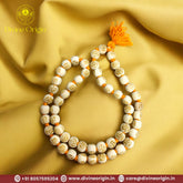 Shri Ram Sita Naam Tulsi Mala 14MM 54 Beads Jaap Mala (knotted)